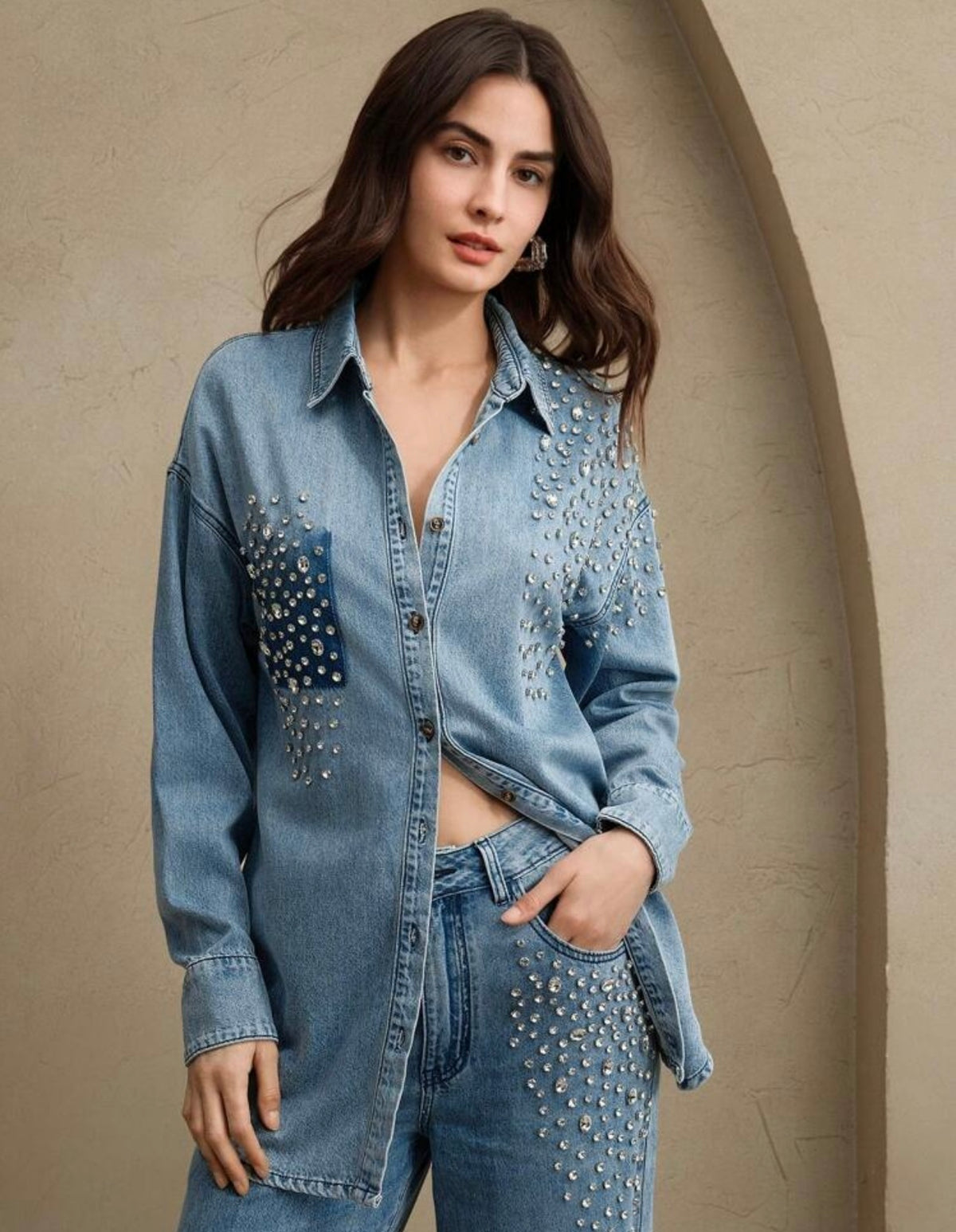 PRE ORDER Denim and diamonds shirt