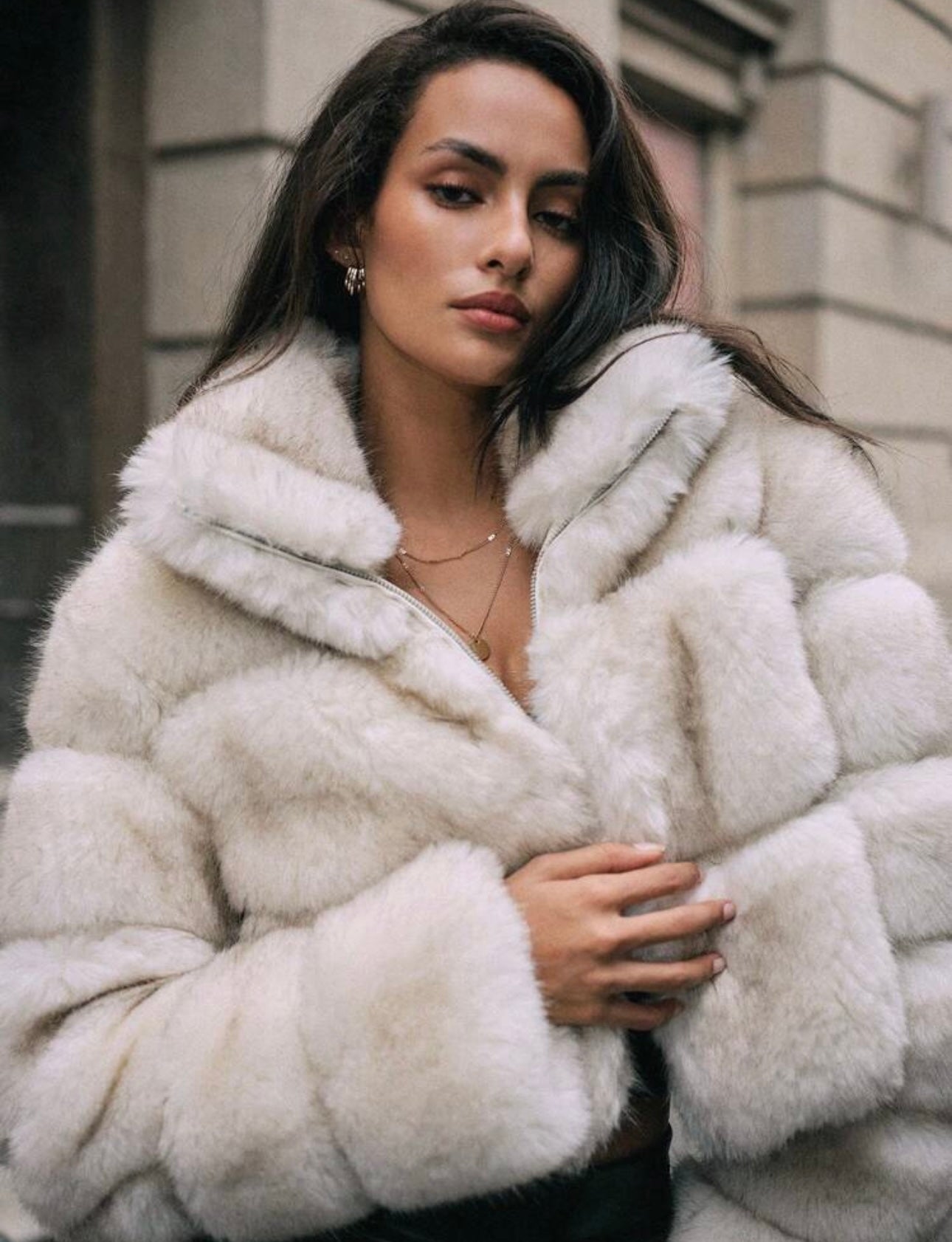 PRE ORDER Faux fur cropped jacket