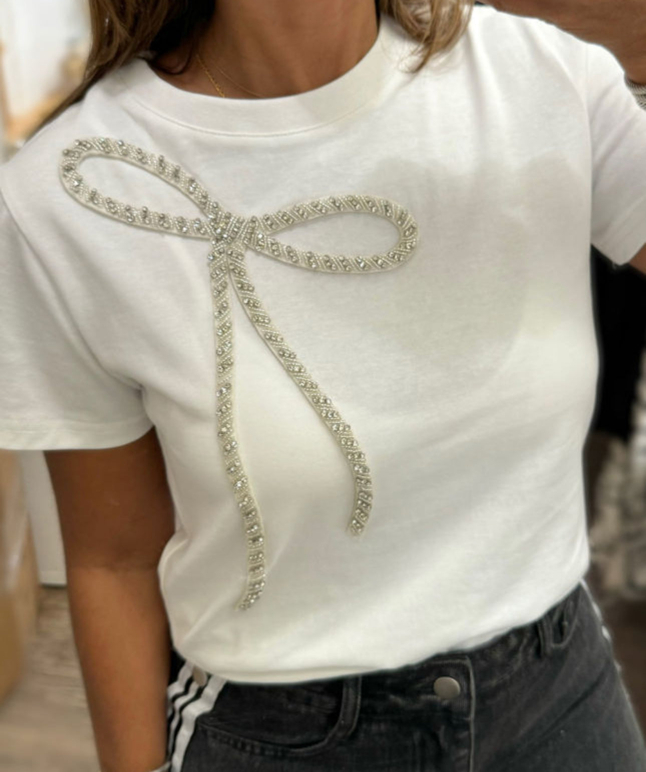 PRE ORDER Embellished bow tee