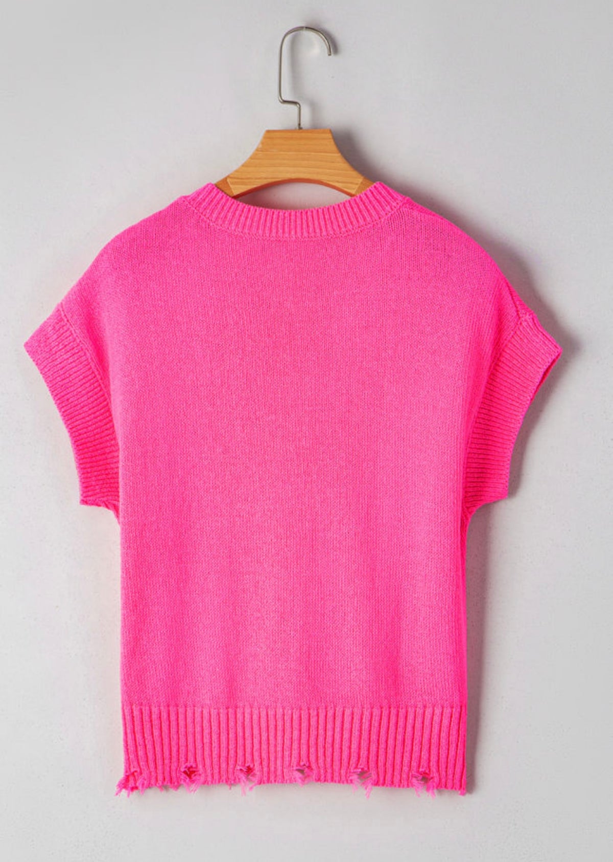 PRE ORDER Pink Frayed Knit